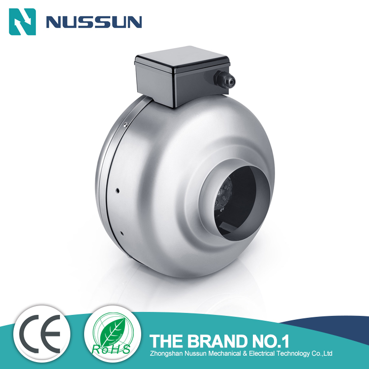NUSSUN Ventilation Equipment Supplier 12 Inch Circular Metal Casing Inline Duct Fan (DJT31U-66M)