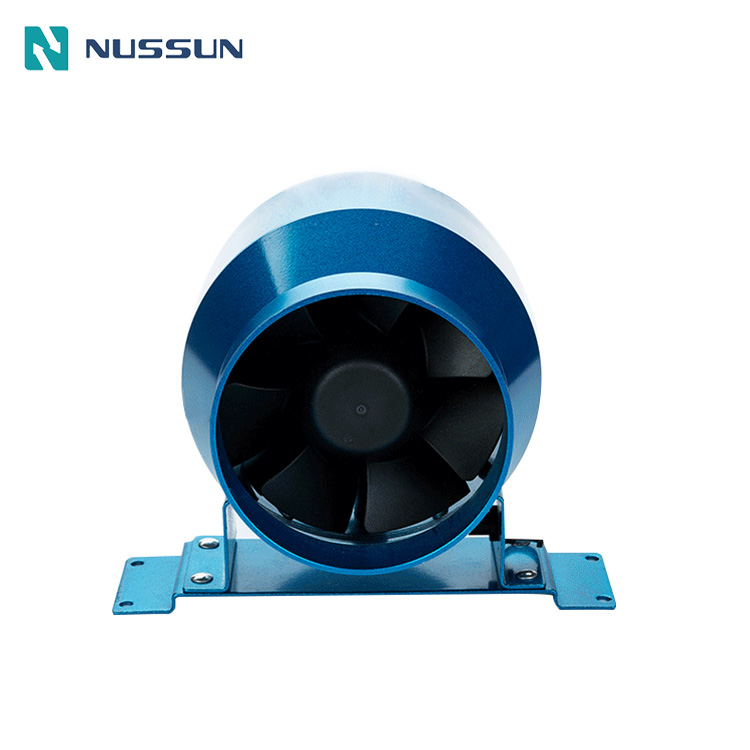 NUSSUN 4 Inch EC Inline Booster Fan Hydroponic Grow Tent Vertical Farming Greenhouse Ventilation Exhaust Fan