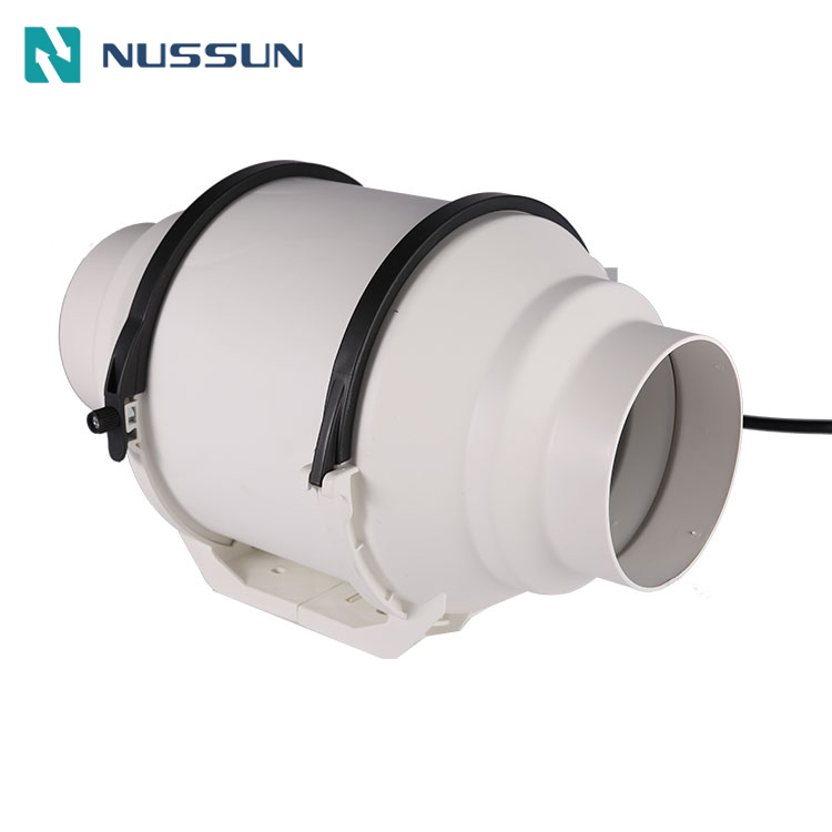 Sample Customization High Cfm Duct Type 4 Inch Plastic Housing Exhaust Fan for Greenhouse (DJT10UM-25P series7)