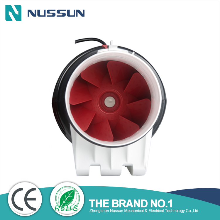 NUSSUN Heavy-Duty Blades Inline Fan Mixed Flow Ventilation System Exhaust Air Fan (DJT150P)