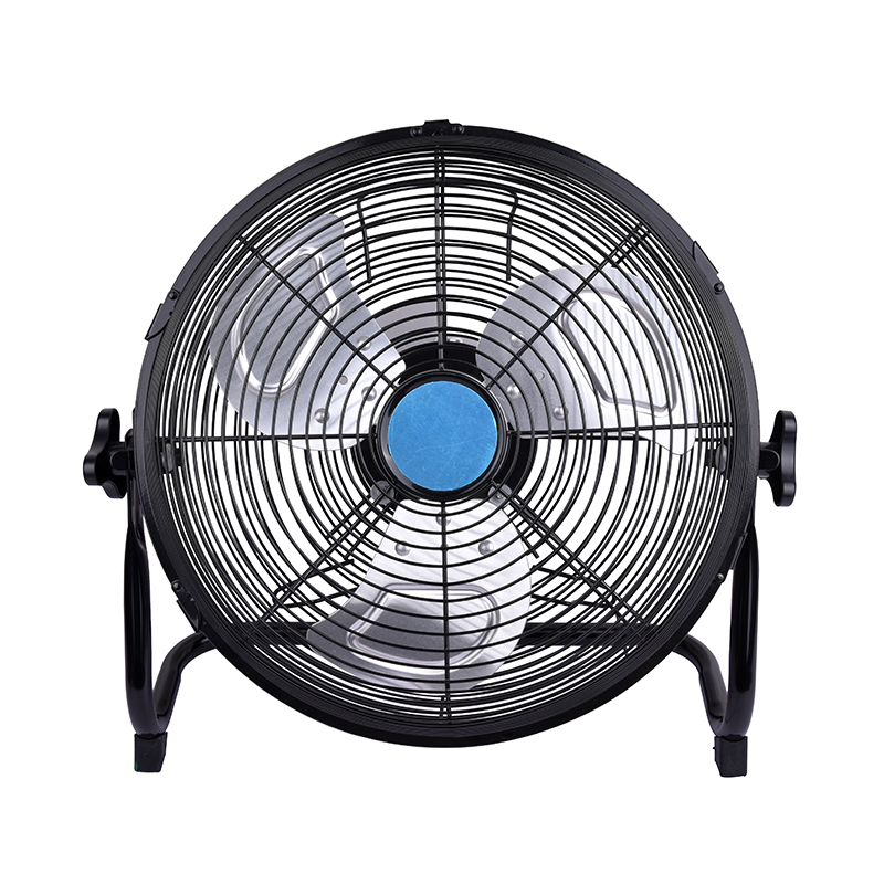 12 Inch Ac 110-240v Dc Solar Powered Rechargeable Floor Solar Fan Metal Blades Fan with 18W Solar Panel