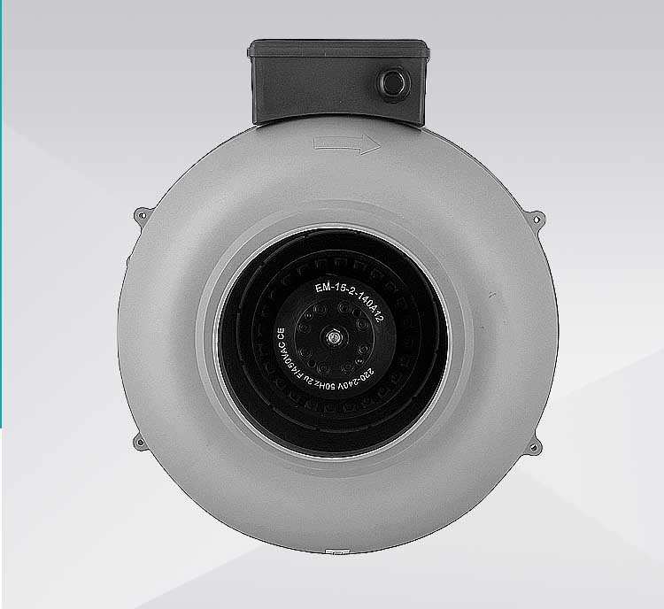 Plastic inline duct fan for hydropoincs