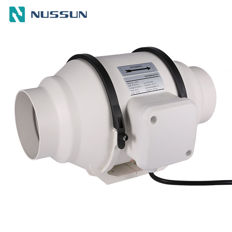 100mm Low Noise Mixed Flow Inline Bathroom Inline Extractor Fan Round Duct Fan (DJT10UM-25P)