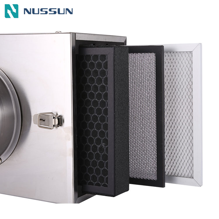JHX-100 100mm Air Duct HEPA Filter and Activated Carbon Air Filter Box Filter Air for Ventilation