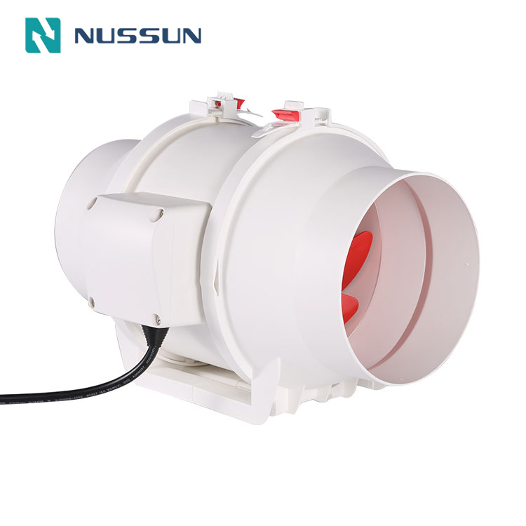 100m - 250mm High Flow Rate Silent Waterproof Exhaust Duct Fan for Bathroom Ventilation