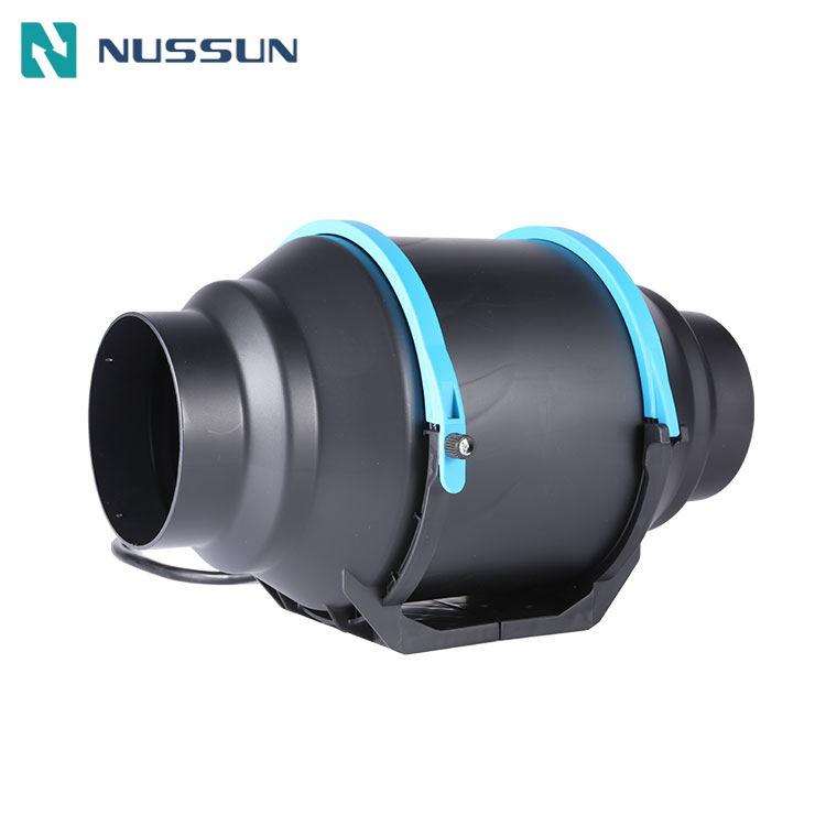 NUSSUN Inline Duct Fan Bathroom Exhaust Fan Mini Blower for Office Hall Hydroponic Kitchen (DJT10UM-25P series2)