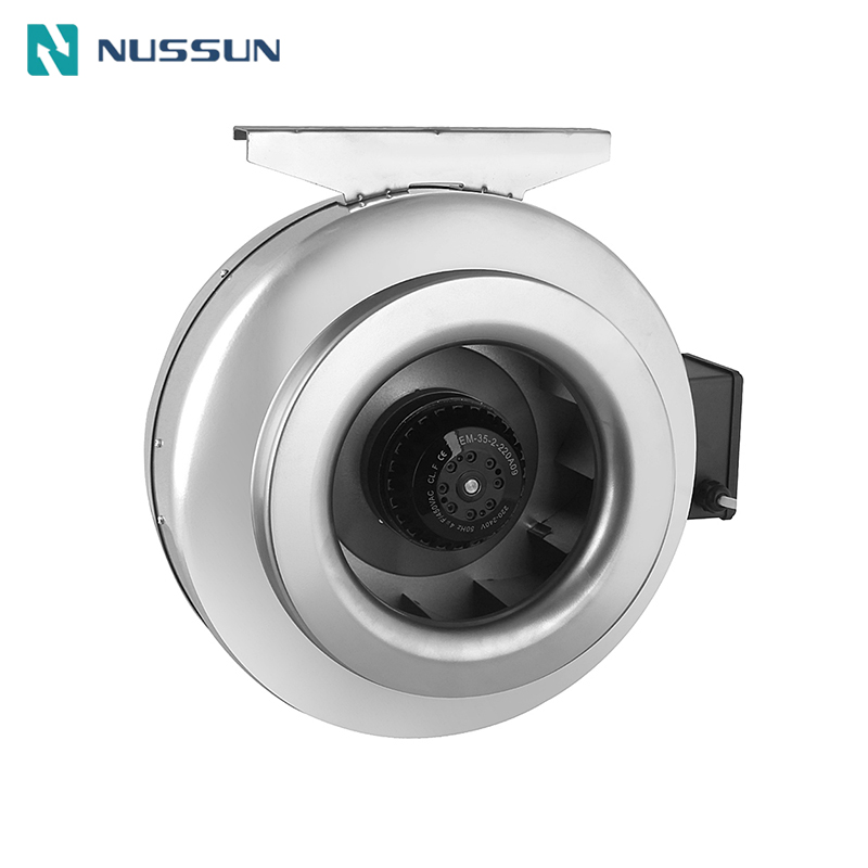 NUSSUN 12inch Heavy-duty Motor Circular Centrifugal Fan Grow Tent Metal Duct Fan (DJT31U-66M)