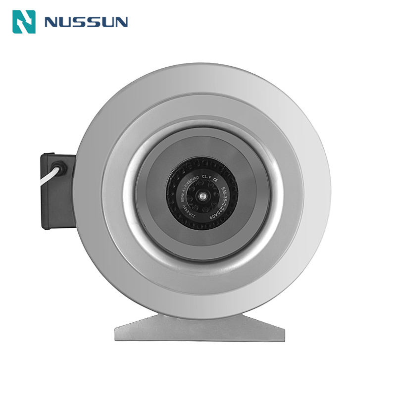 NUSSUN Greenhouse 150mm Metal Housing Ventilation Circular Fan Duct Fan Booster