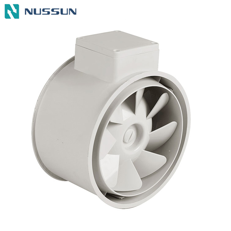 NUSSUN Custom Design 8 Inch Pipe Duct Ventilation Axial Mixed Flow Inline Fan (DJT20UM-46P)