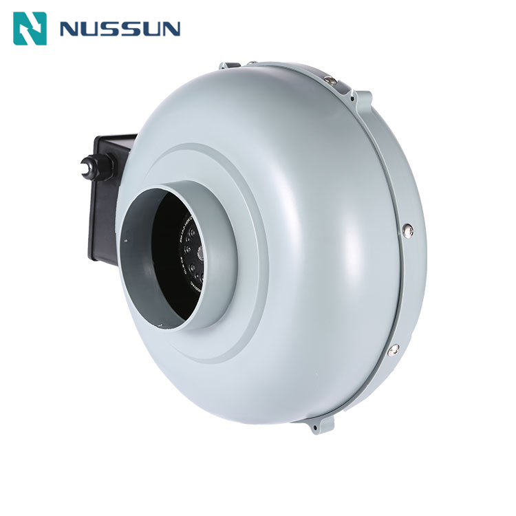 NUSSUN Ventilation Equipment Greenhouse 4 Inch In Line Duct Circular Booster Fan Ventilation Blower Circular Fan