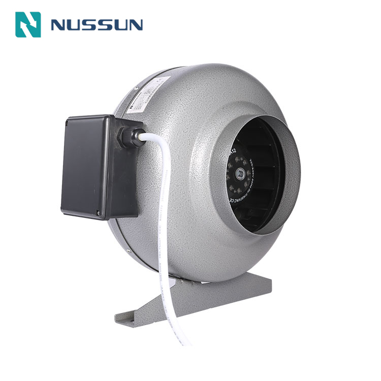 NUSSUN 4" 6" 8" 12" Fresh Air Commercial Office Inline Quiet Metal Circular Fan Duct Exhaust Fan