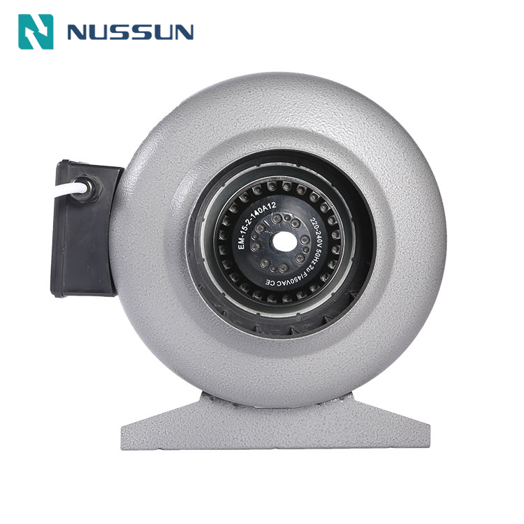 NUSSUN Factory Supply 200mm 150mm Low Noise Metal Circular Exhaust Fan for Testing Room