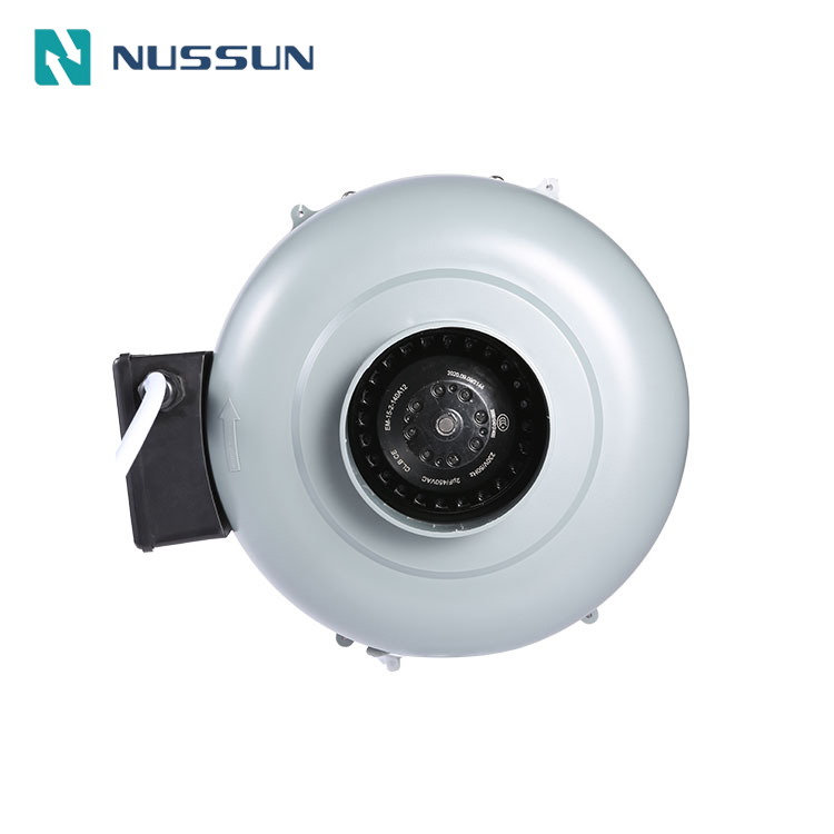 NUSSUN 6&amp;quot; 150mm ABS Casing Low Noise Circular Inline Fan Grow Tent Inline Fan Duct Fan Booster