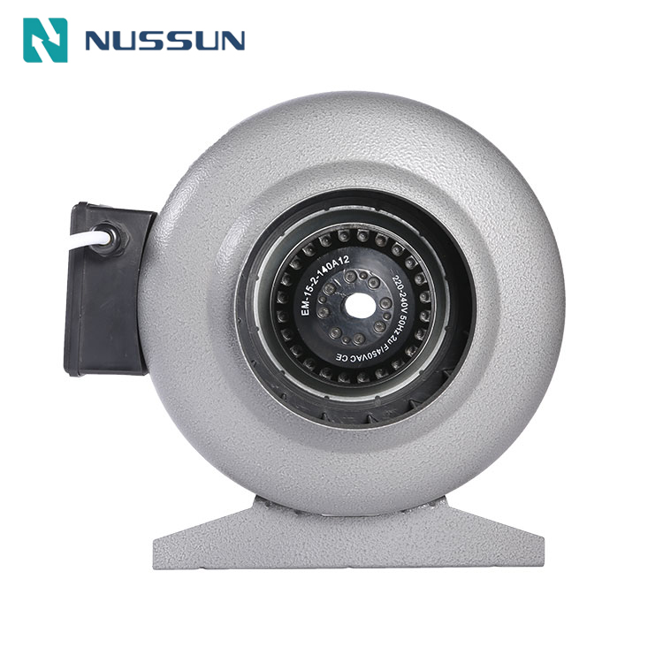 NUSSUN 4 / 6 / 8 / 12 inch Fresh Air Commercial Office Inline Quiet Metal Circular Duct Exhaust Fan