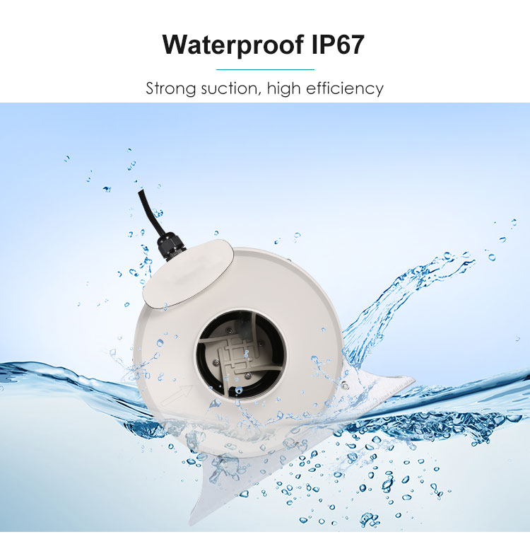 New Technology 6 Inch Mute Low Noise Circulating Waterproof Air Plastic Duct Fan