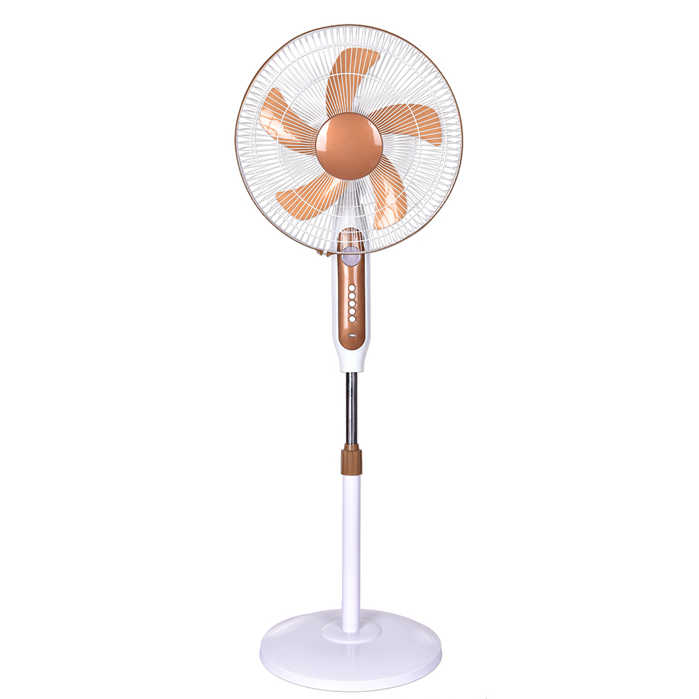 Factory Price Solar Charging 16 Inch Rechargeable Electrical Stand Fan with Light