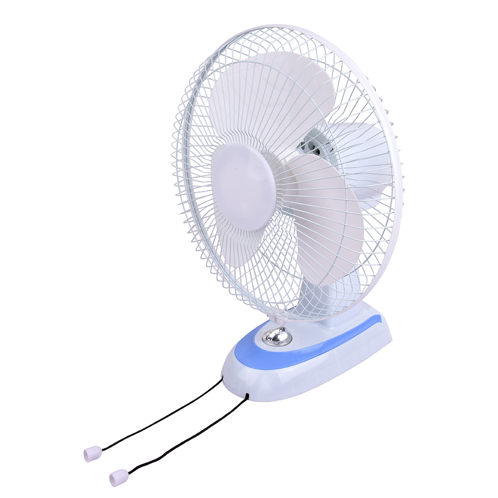 White 12 Inch Wall Fan Hanging Portable Solar Powered Rechargeable Oscillating Wall Fan