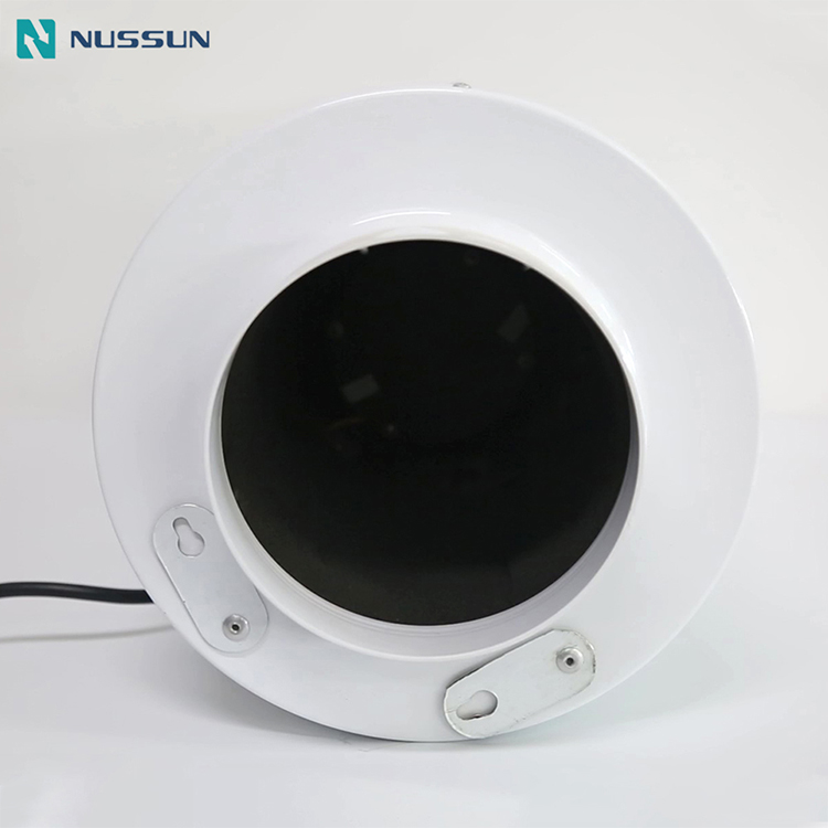 Nussun Commercial Ventilation Air Duct 10inch 250mm EC Motor Mixflow Air Suction Fan With Silencer