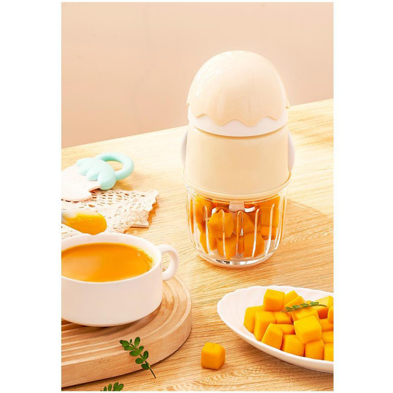 Mini Cute 2 in 1 Stirring and Feeding Mini Kids Food Processor Toddler Puree Mixer Baby Food Blender