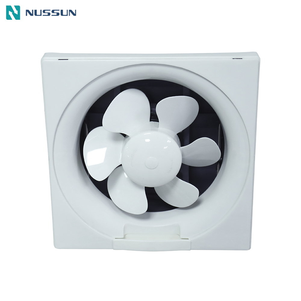 NUSSUN 12 Inch Square Plastic Customized Low Noise Axial Cooling Fan For Bathroom Kitchen Ventilation