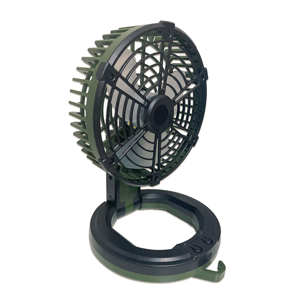 Handheld Plastic 6 Inch Small Fan With LED Light Lithium Battery Rechargeable Fan For Camping