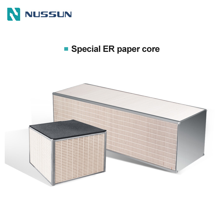 NUSSUN Ceiling Mounted Energy Recovery Ventilation System Erv Hrv Fresh Air Ventilation With 800CMH Air Volume