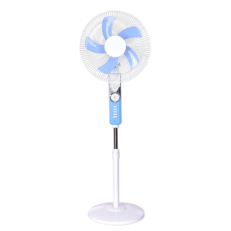 Multifunctional Home Modern 16 Inch Solar Fan Rechargeable Battery Ac Dc Stand Fan with Big LED Light Kit