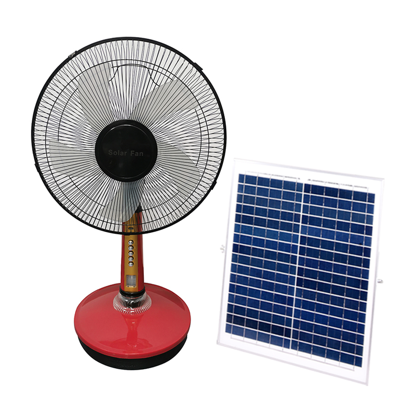 Home Appliance Rechargeable Classic Table Fan Portable 12V DC AC Electric Solar Cooling Fan