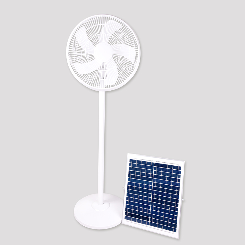 16 Inch 12v Dc Solar Fan Solar Powered Rechargeable Standing Fan For Office