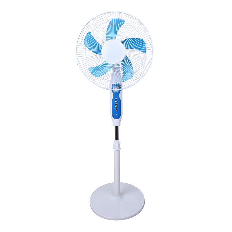 NUSSUN Factory 16inch 12v Ac Dc Fan Solar Rechargeable Fan With Solar Panel USB Charge And LED Light