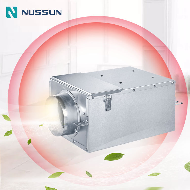 4 Inch Inline Ducted Fan Insulation Class E Air Fresh System Silent Acoustic Double Air Filters Box Ventilator Fan