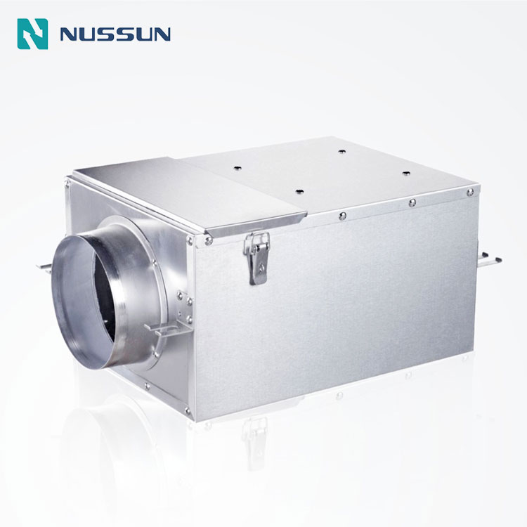 4 inch Inline Duct Metal Cabinet Box 90-120 CMH Silent Ventilation Acoustic HEPA Filter Box Fans